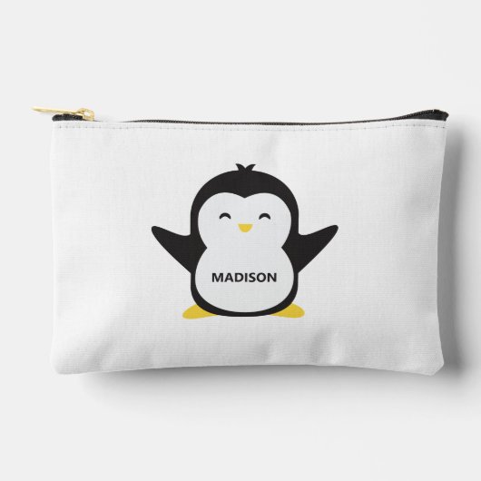Aangepaste naam schattige pinguïn etui (Voorkant)