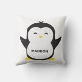 Aangepaste naam schattige pinguïn kussen (Achterkant)
