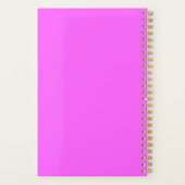 Aangepaste naam schattige pinguïn op roze planner (Achterkant)