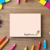 Aangepaste naam Schattige potlood Terug naar Schoo Post-it® Notes