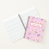 Aangepaste naam Schattige Roze Daisy Diary Notitieboek (Binnen)