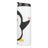 Aangepaste naam schattige thermische pinguïn tumbl thermosbeker (Geroteerd rechts)