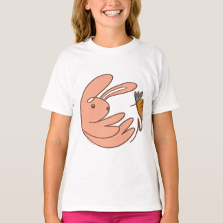 Aangepaste Naam Schattigee Bunny en Wortel Animal  T-shirt
