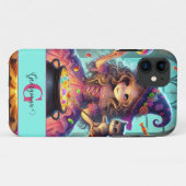 Aangepaste naam Schattigee grillige heks Halloween Case-Mate iPhone Case (Achterkant (horizontaal))