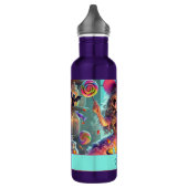 Aangepaste naam Schattigee grillige heks Halloween Waterfles (Links)