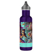 Aangepaste naam Schattigee grillige heks Halloween Waterfles (Rechts)