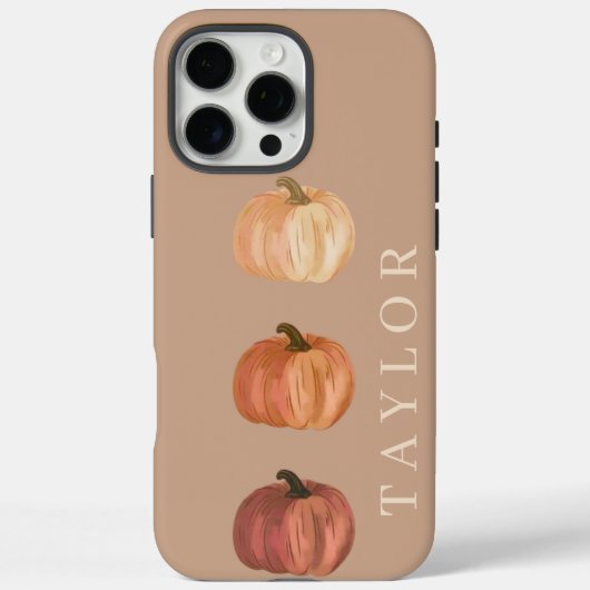 Aangepaste naam Schattigee Herfst Pompoen Minimal Case-Mate iPhone Case (Achterkant)