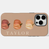 Aangepaste naam Schattigee Herfst Pompoen Minimal Case-Mate iPhone Case (Achterkant (horizontaal))