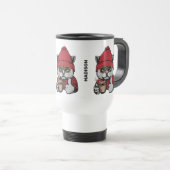 Aangepaste Naam Schattigee Koffiekat Reisbeker (Voorkant rechts)