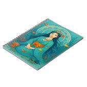 Aangepaste naam Schattigee meisje Japanse zeemeerm Notitieboek (Linkerzijde)