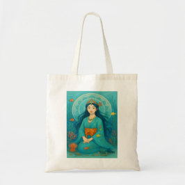 Aangepaste naam Schattigee meisje Japanse zeemeerm Tote Bag