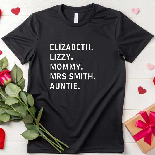 Aangepaste Naam Schattigee Vrouwen Nickname Zuster T-shirt