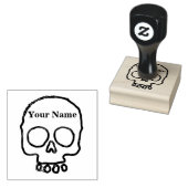 Aangepaste naam Schedel Rubber Stamp Rubberstempel (Gestempeld)