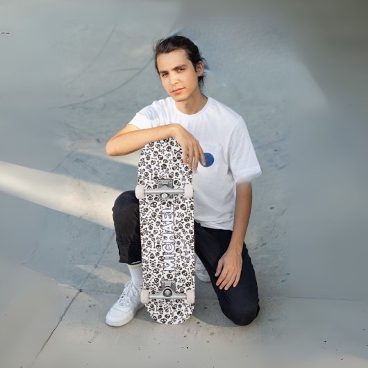 Aangepaste naam Schedelpatroon Persoonlijk Skateboard