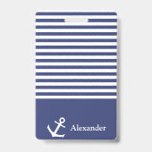 Aangepaste naam scheepsanker badge (Achterkant)