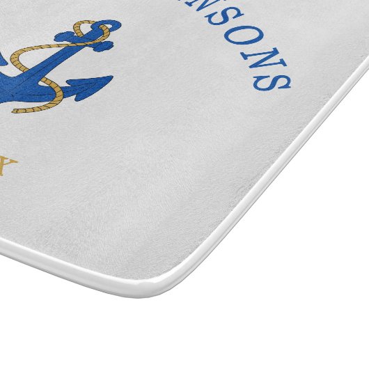 Aangepaste naam scheepsanker snijplank (Hoek)