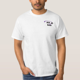 Aangepaste naam - Schijfgolfer - Paars geel T-shirt