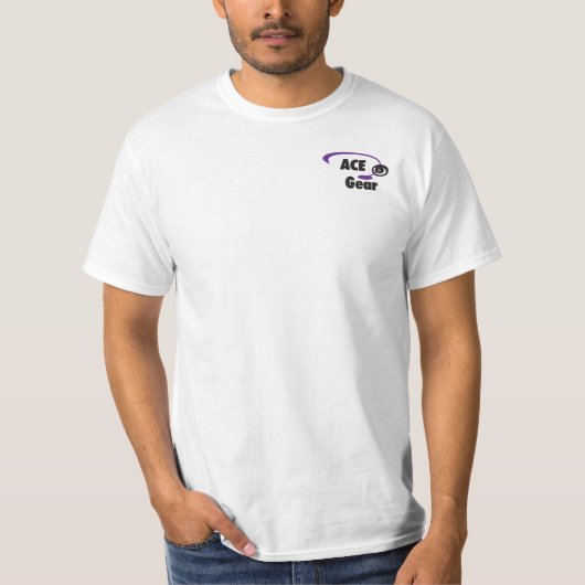 Aangepaste naam - Schijfgolfer - Paars geel T-shirt (Voorkant)