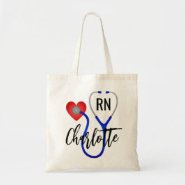 Aangepaste Naam School Nurse's Gepersonaliseerde R Tote Bag