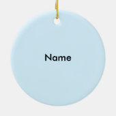 Aangepaste naam schoolbusdag keramisch ornament (Achterkant)