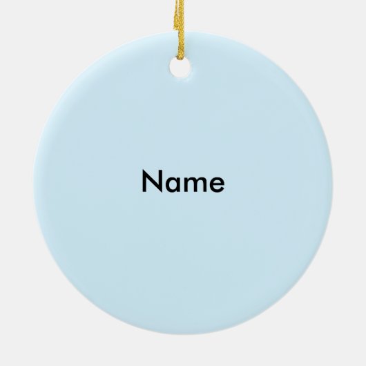 Aangepaste naam schoolbusdag keramisch ornament (Achterkant)