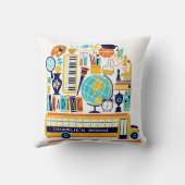 Aangepaste naam schoolillustraties werpt kussens (Achterkant)