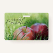 Aangepaste naam schoolpaspoort psycholoog badge (Achterkant)