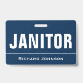 Aangepaste naam Schoonmaker Badge (Achterkant)
