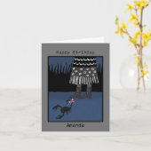 Aangepaste naam Schorpioen Zodiac teken Verjaardag Kaart (Gele Bloem)