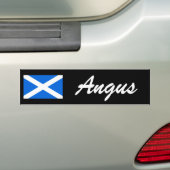 Aangepaste naam Schotse vlag afwezig Bumpersticker (Op auto)