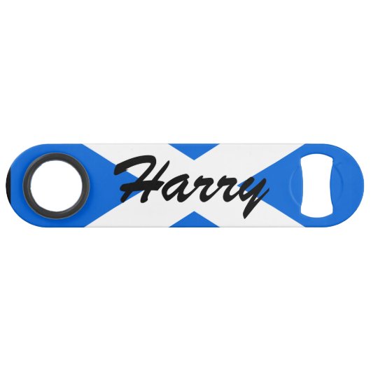 Aangepaste naam Schotse vlag bot Speed Flessenopener (Voorkant (Horizontaal))