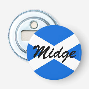 Aangepaste naam Schotse vlag Button Flesopener