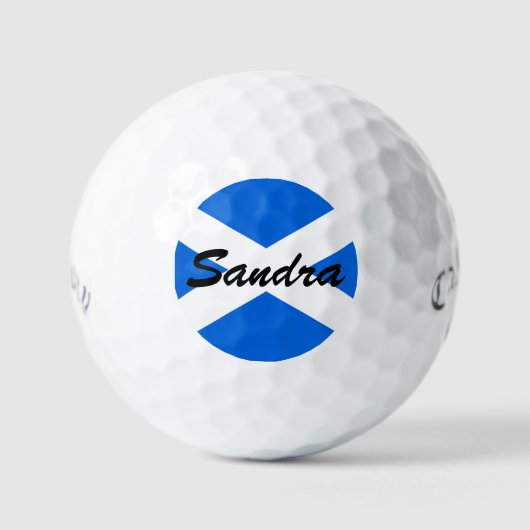 Aangepaste naam Schotse vlag css gbcnt Golfballen (Voorkant)