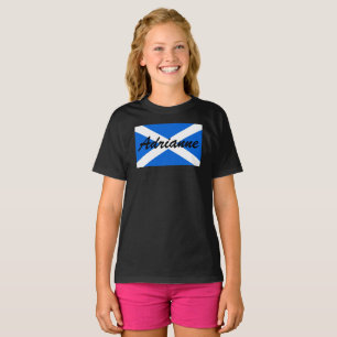 Aangepaste naam Schotse vlag Girls T-shirt