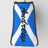 Aangepaste naam Schotse vlag Golf Putter Hoesje bo Golfheadcover (Draai 90)