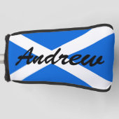 Aangepaste naam Schotse vlag Golf Putter Hoesje bo Golfheadcover (Voorkant)