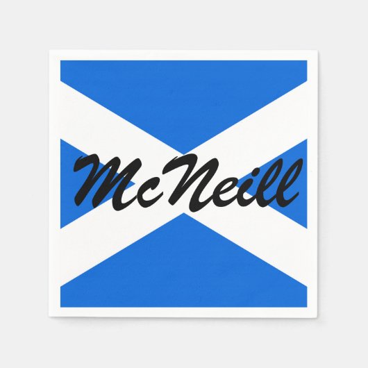 Aangepaste naam Schotse vlag pncnt Servet (Voorkant)