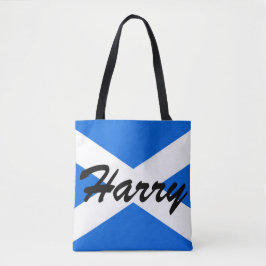Aangepaste naam Schotse vlag stcnt Tote Bag