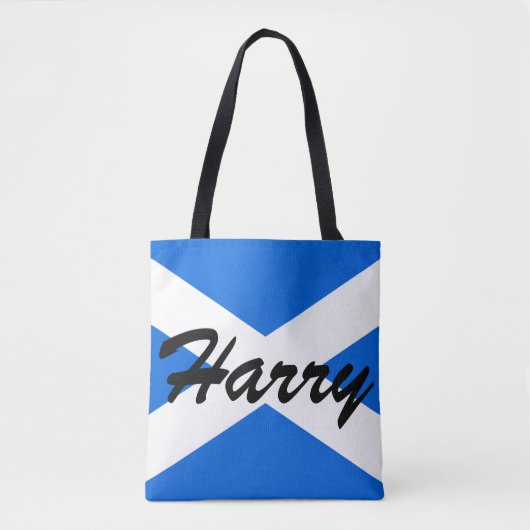 Aangepaste naam Schotse vlag stcnt Tote Bag (Voorkant)