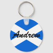 Aangepaste naam Scottish Flag Kcn Sleutelhanger (Voorkant)