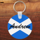 Aangepaste naam Scottish Flag Kcn Sleutelhanger (Voorkant)