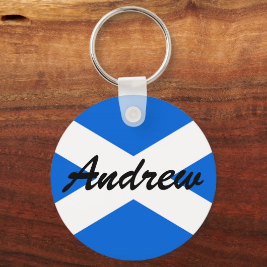 Aangepaste naam Scottish Flag Kcn Sleutelhanger (Voorkant)