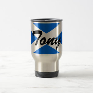 Aangepaste naam Scottish Flag Mugcn Reisbeker