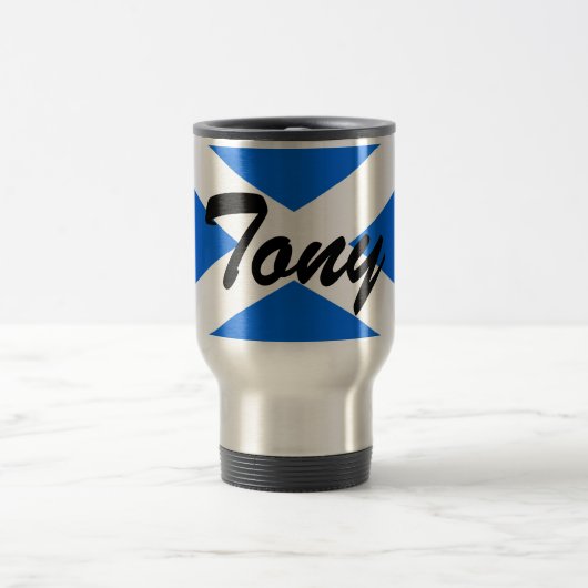 Aangepaste naam Scottish Flag Mugcn Reisbeker (Center)