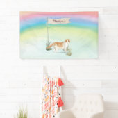 Aangepaste naam Scottish Fold Cat Pet Spandoek (Insitu)