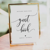 Aangepaste naam script gastboekteken 8x10" poster