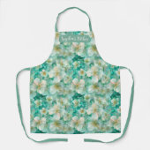 Aangepaste naam script keuken bloem groene koffie schort (Voorkant)