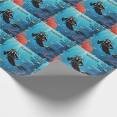 Aangepaste naam Scuba Diver Cadeaupapier (Hoek)