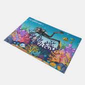 Aangepaste naam Scuba Diver Deuren matten (Schuin)
