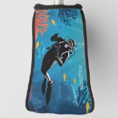 Aangepaste naam Scuba Diver Golfheadcover (Draai 90)
